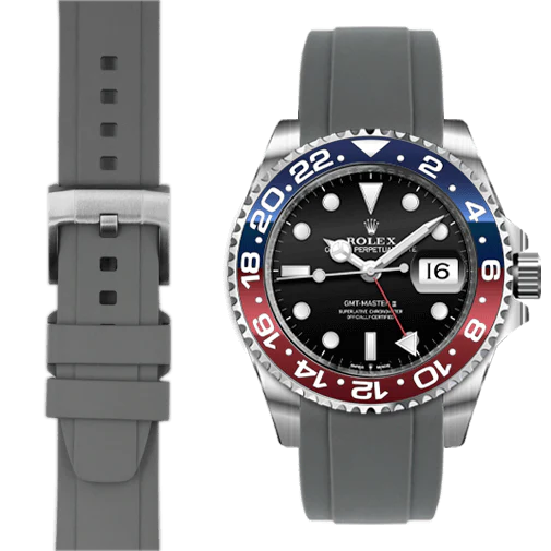 Curved End Rubber Strap for Rolex GMT Ceramic Jubilee with Tang Buckle - Image 28