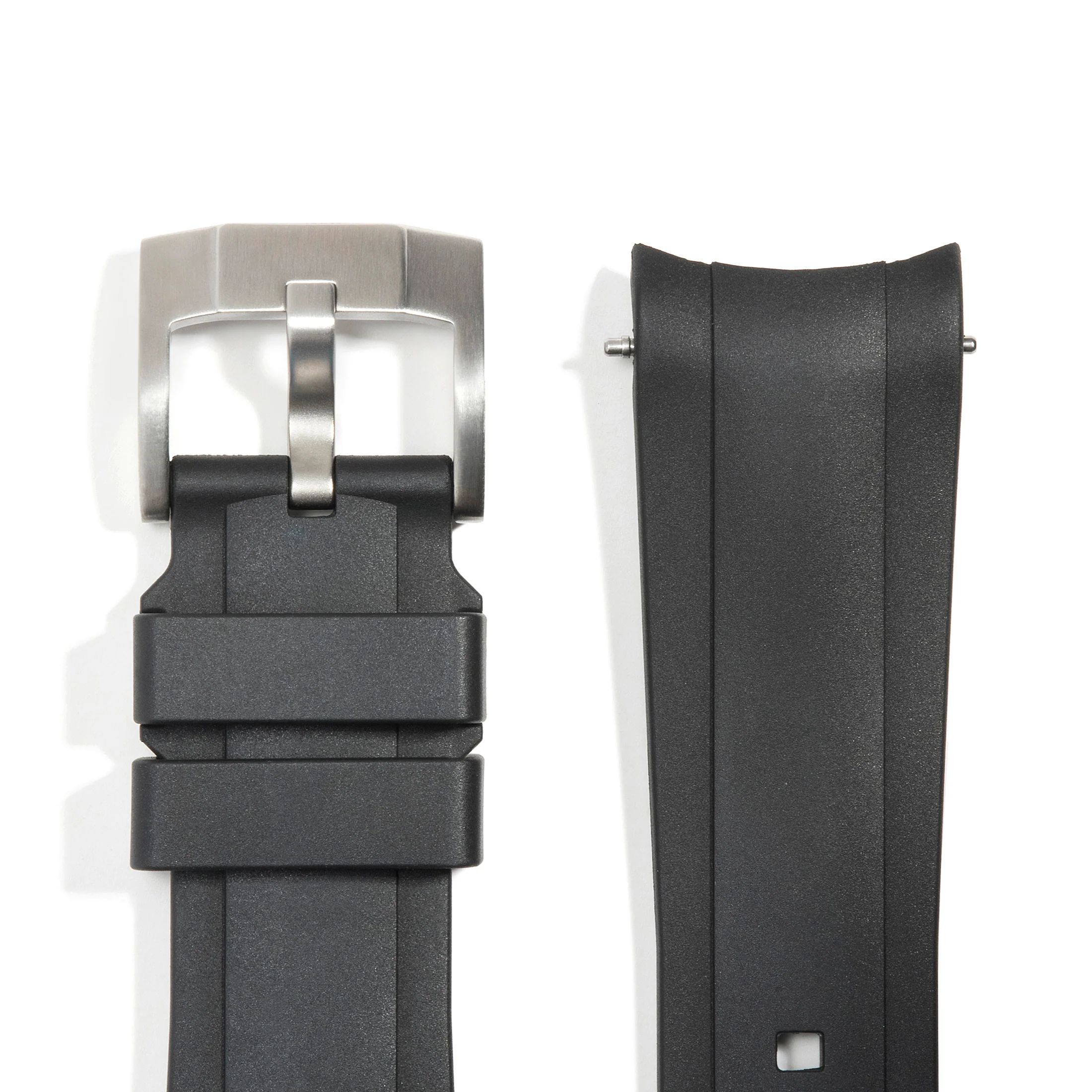 Curved End Rubber Strap for Rolex GMT Ceramic Jubilee with Tang Buckle - Image 4