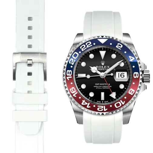 Curved End Rubber Strap for Rolex GMT Ceramic Jubilee with Tang Buckle - Image 71