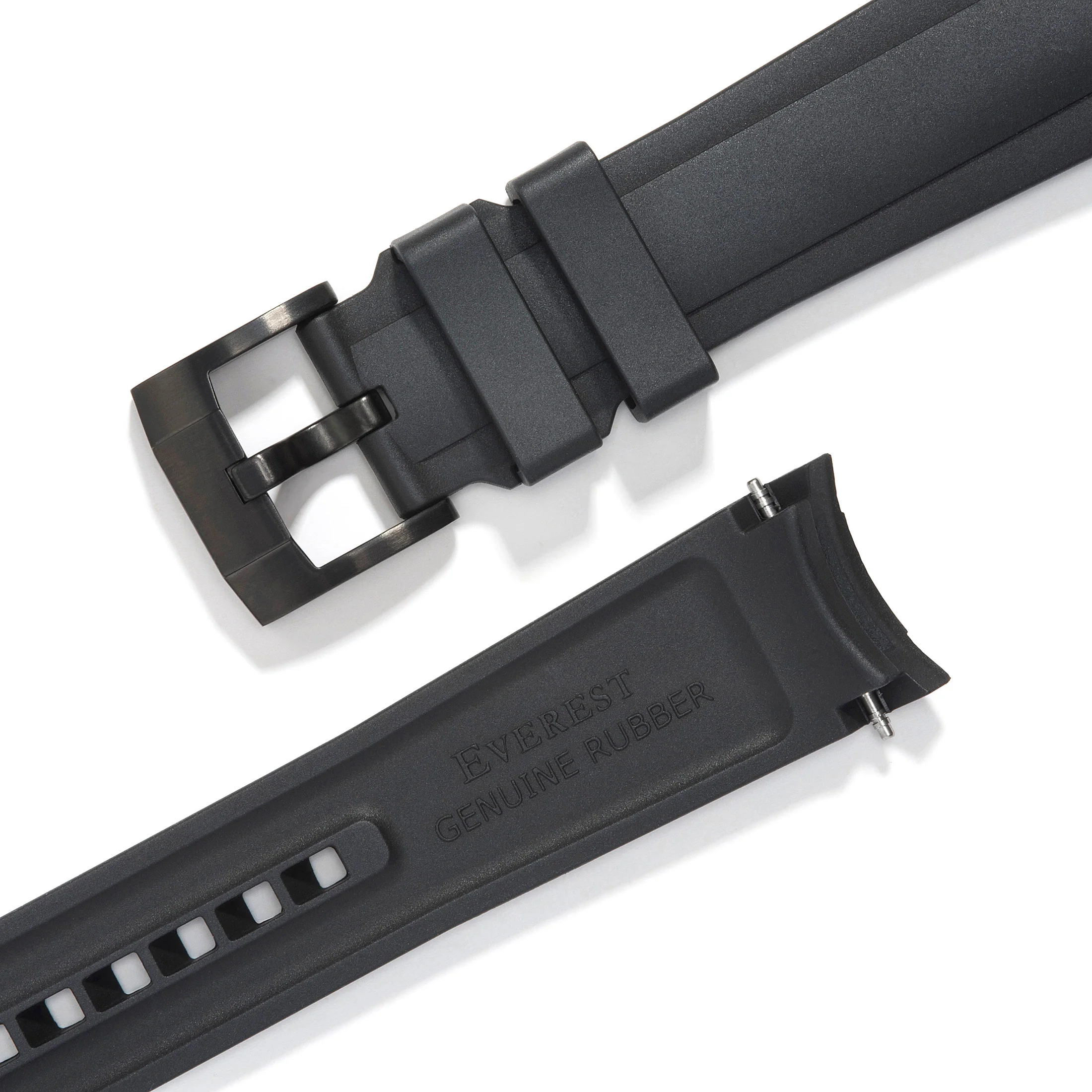 Curved End Rubber Strap for Rolex GMT Ceramic Jubilee with Tang Buckle - Image 8