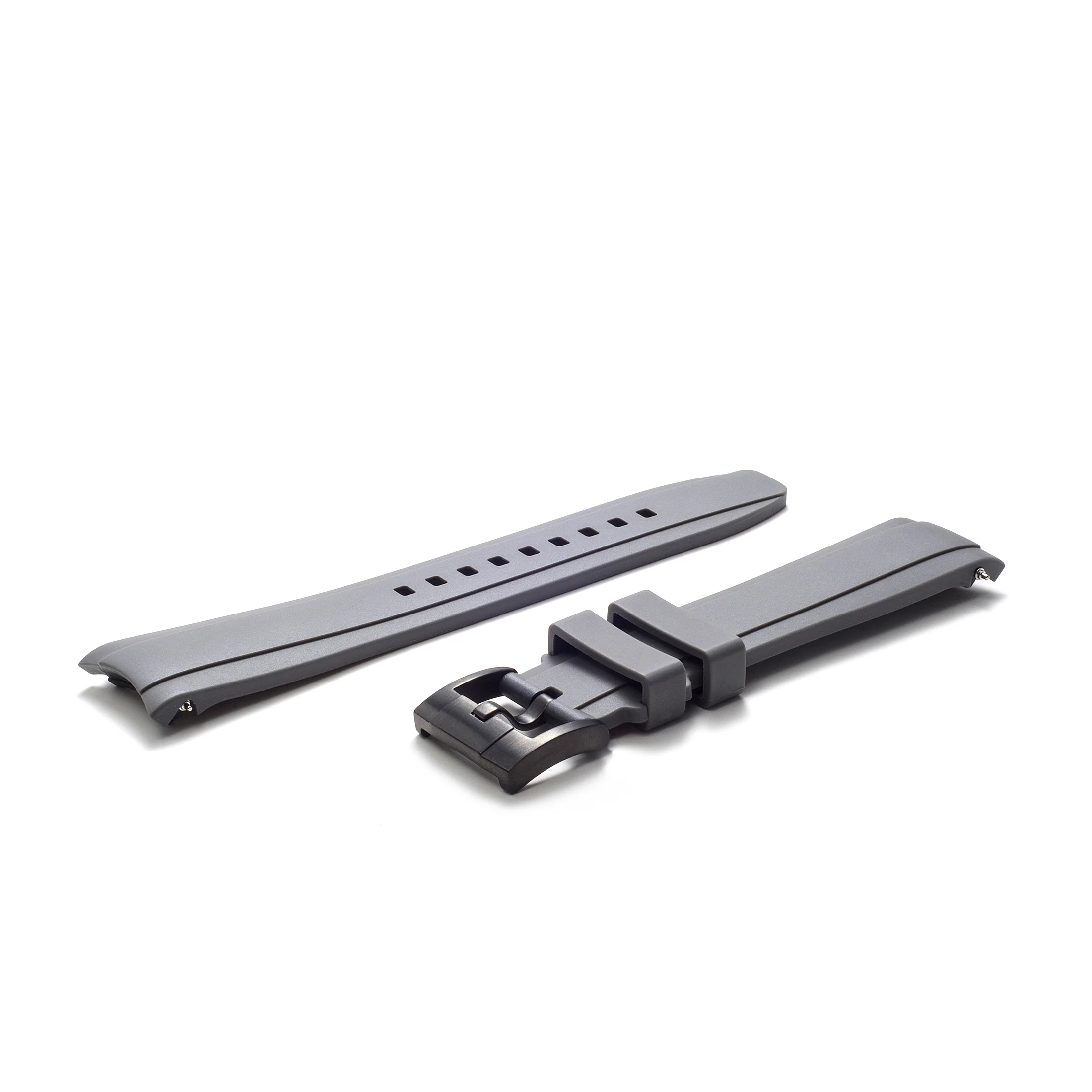 Curved End Rubber Strap for Rolex Oyster Perpetual 39mm with Tang Buckle - Image 34