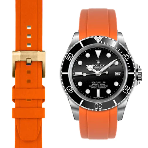 Curved End Rubber Strap for Rolex Sea-Dweller with Tang Buckle - Image 66
