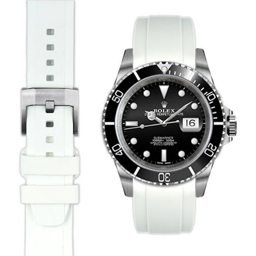 Curved End Rubber Strap for Rolex Submariner with Tang Buckle - Image 71