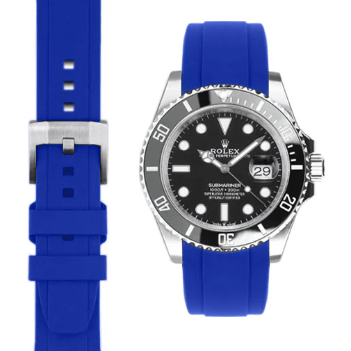Curved End Rubber Strap for Rolex Submariner 41mm with Tang Buckle (2020 Release) - Image 15