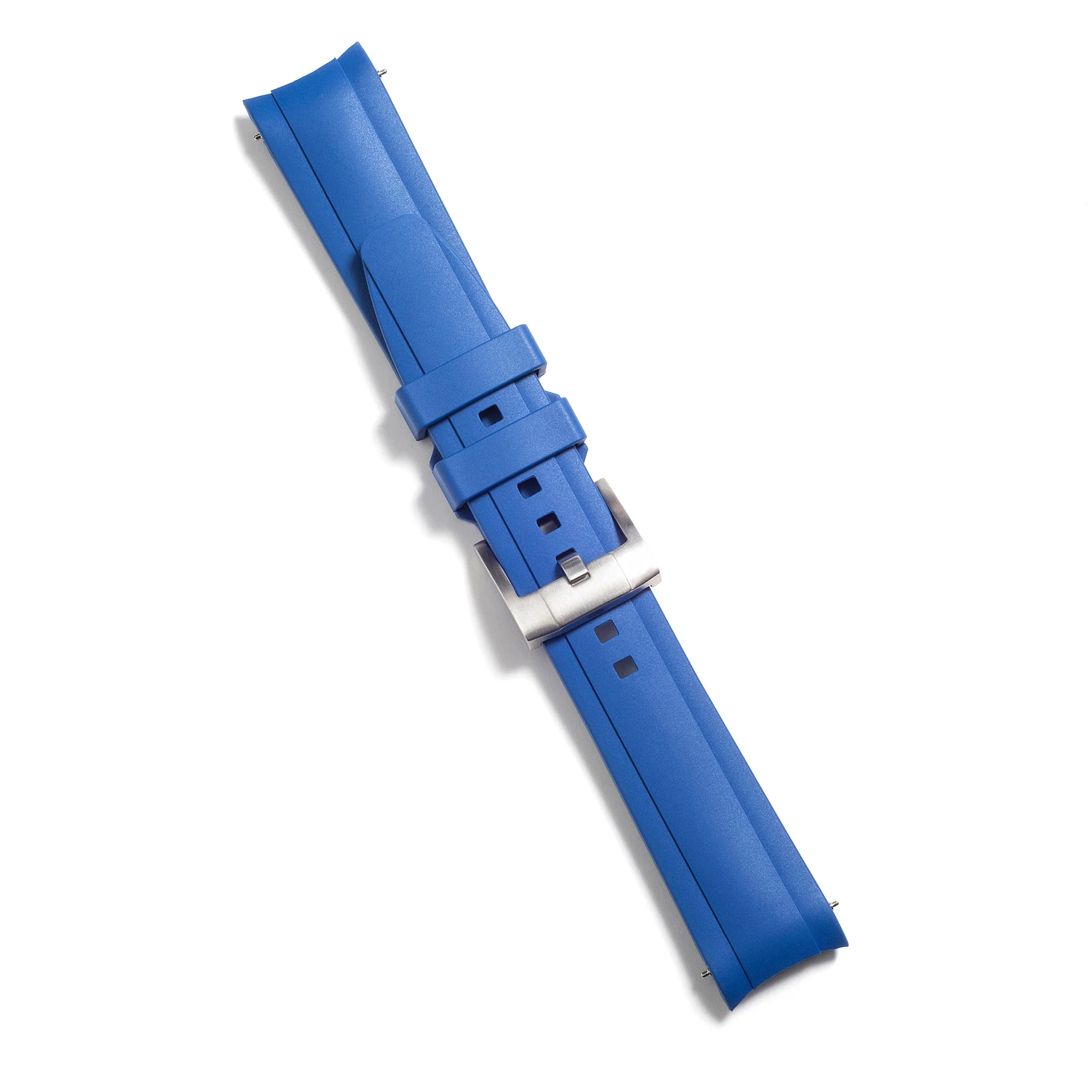 Curved End Rubber Strap for Rolex Submariner Ceramic with Tang Buckle - Image 18