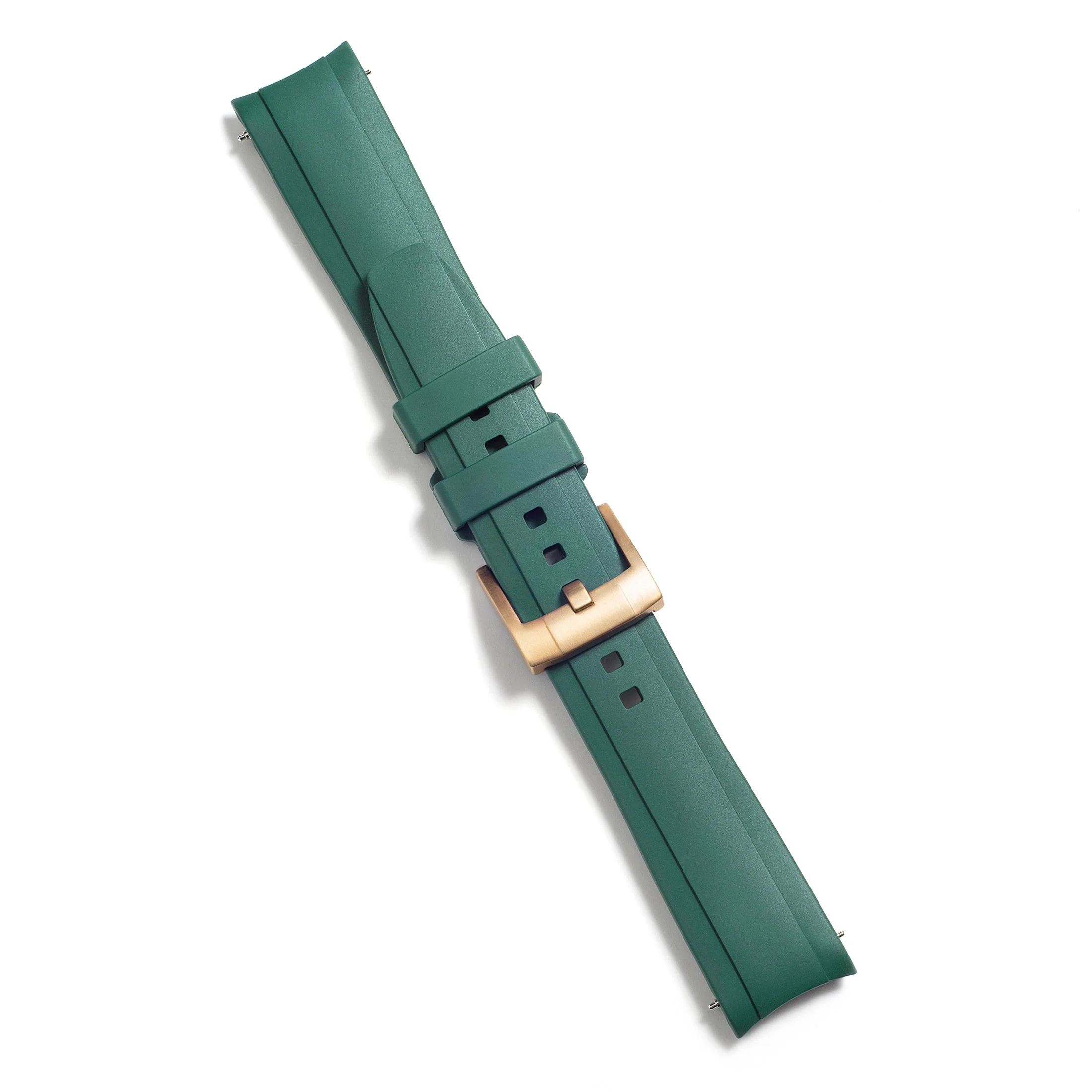 Curved End Rubber Strap for Rolex Submariner Ceramic with Tang Buckle - Image 57