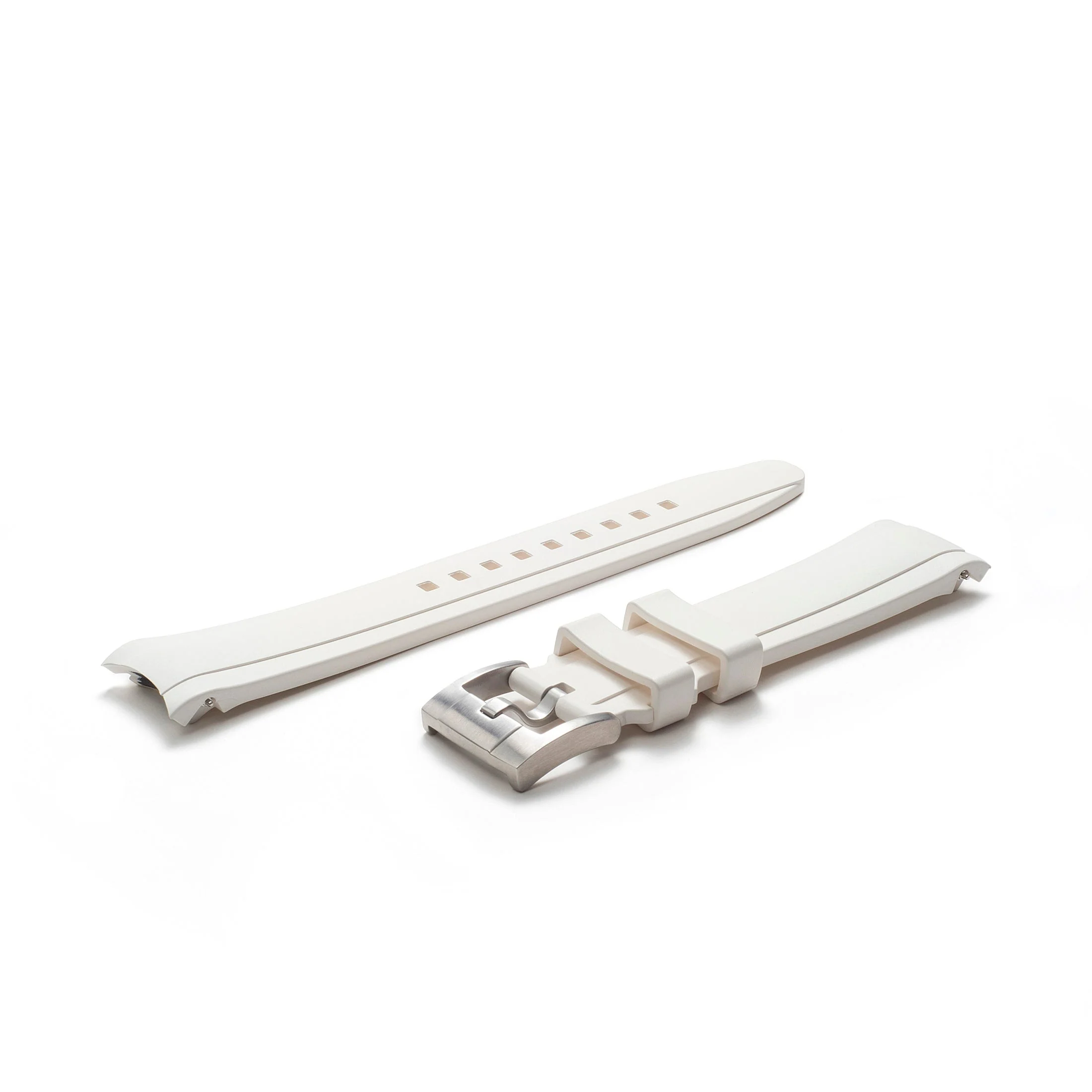 Curved End Rubber Strap for Rolex Submariner Ceramic with Tang Buckle - Image 72