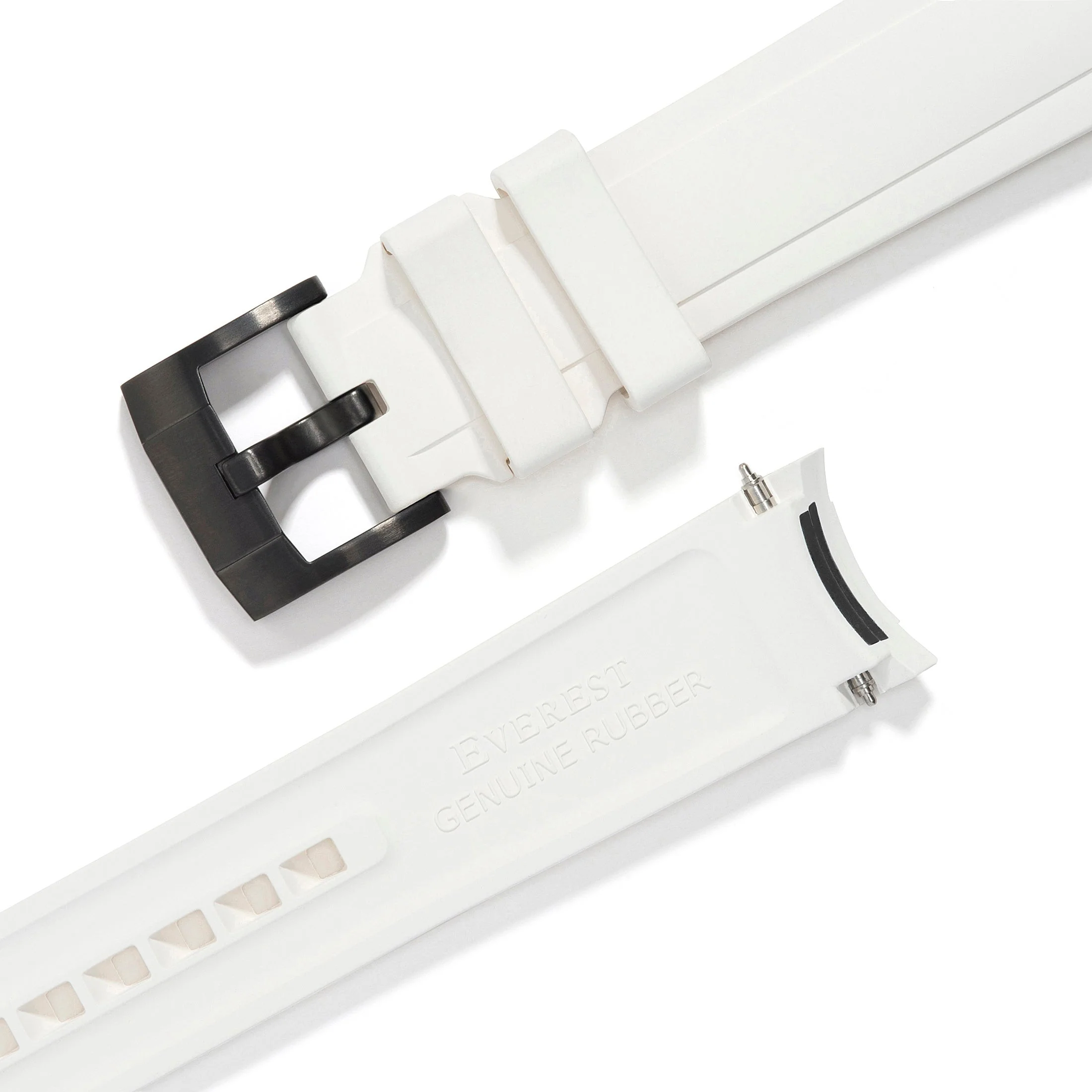 Curved End Rubber Strap for Rolex Submariner Ceramic with Tang Buckle - Image 78