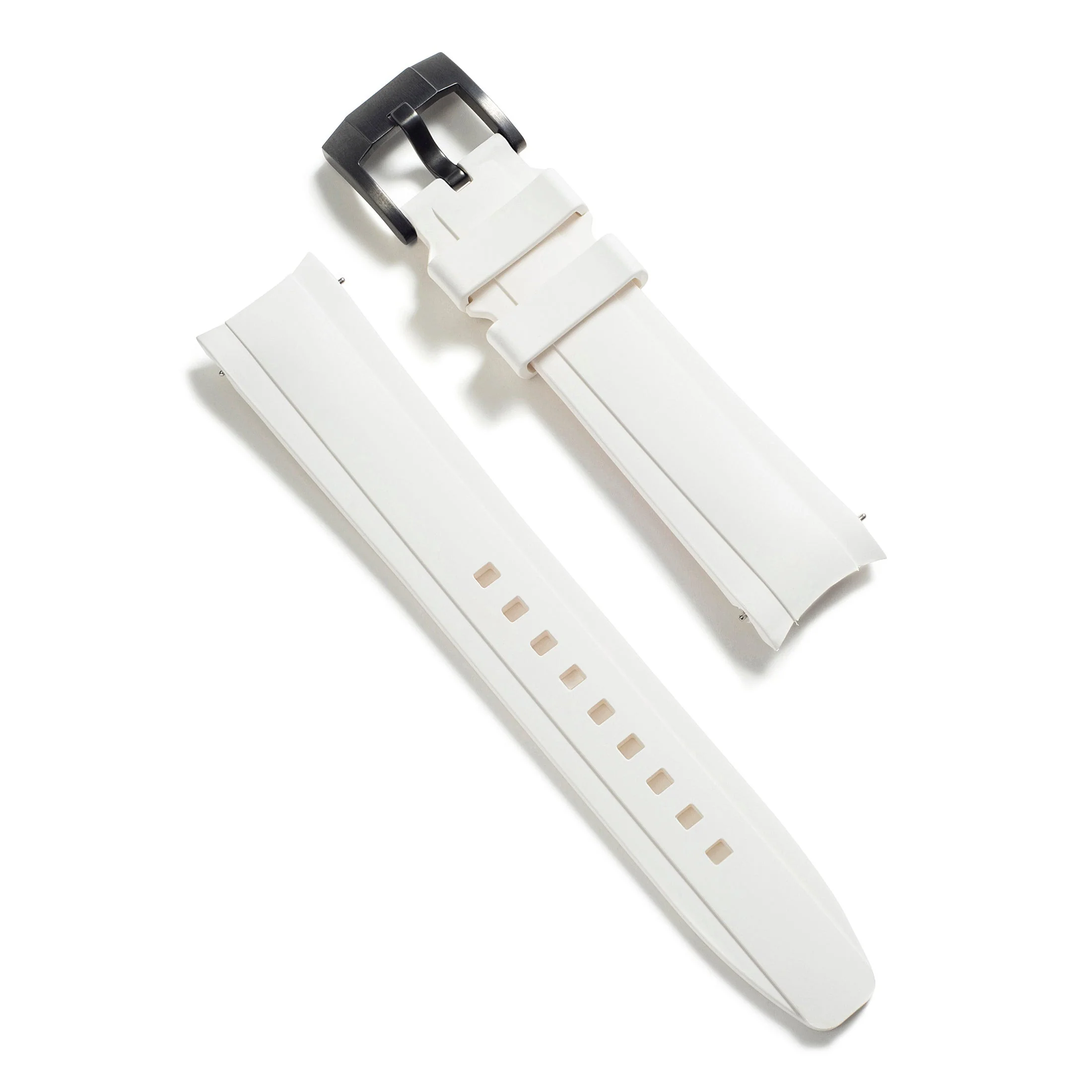Curved End Rubber Strap for Rolex Submariner Ceramic with Tang Buckle - Image 79