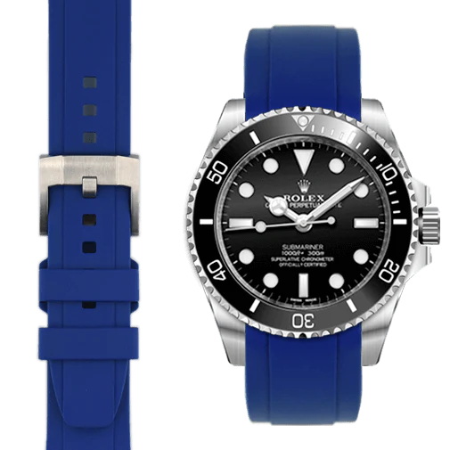Curved End Rubber Strap with Tang Buckle for Rolex Sub Ceramic No-Date - Image 15