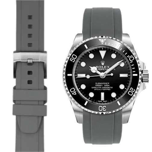 Curved End Rubber Strap with Tang Buckle for Rolex Sub Ceramic No-Date - Image 28