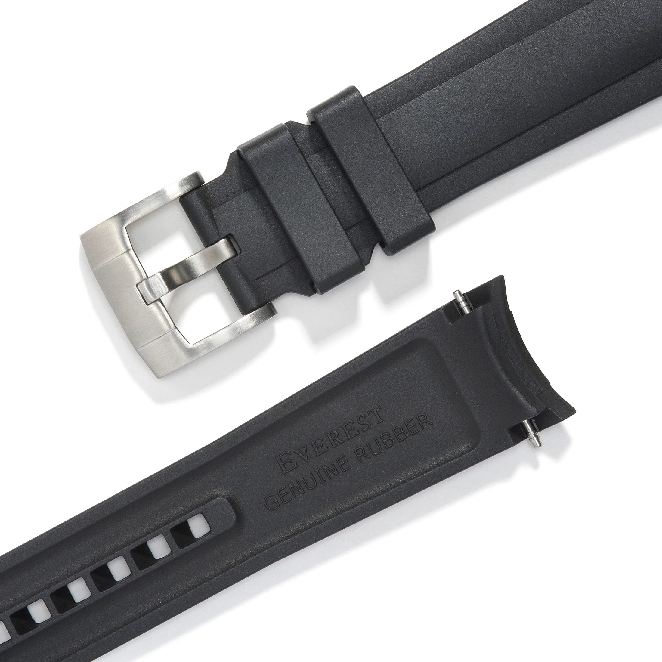 Curved End Rubber Strap with Tang Buckle for Rolex Sub Ceramic No-Date - Image 3