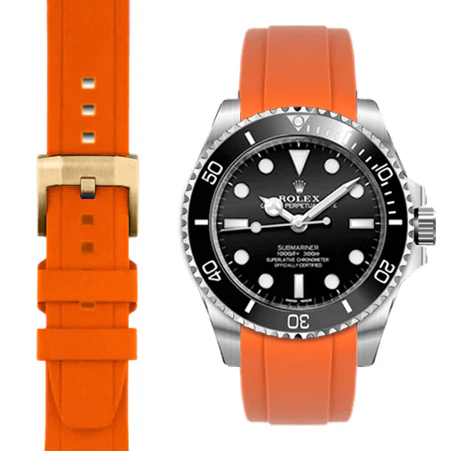 Curved End Rubber Strap with Tang Buckle for Rolex Sub Ceramic No-Date - Image 66