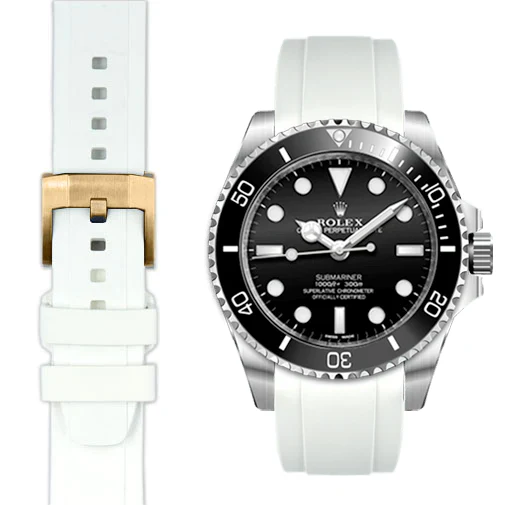 Curved End Rubber Strap with Tang Buckle for Rolex Sub Ceramic No-Date - Image 82