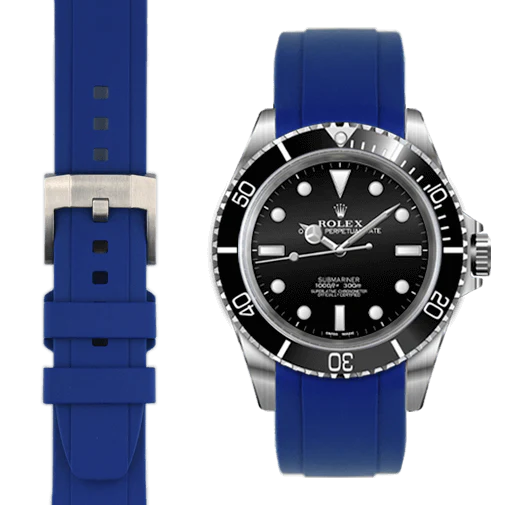 Curved End Rubber Strap for Rolex Submariner No-Date with Tang Buckle - Image 15