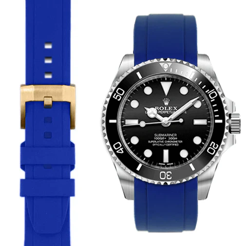 Curved End Rubber Strap for Rolex Submariner No-Date with Tang Buckle - Image 24