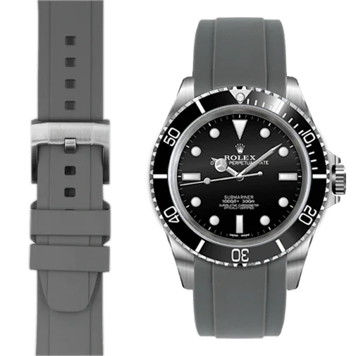 Curved End Rubber Strap for Rolex Submariner No-Date with Tang Buckle - Image 28