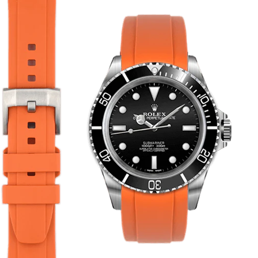 Curved End Rubber Strap for Rolex Submariner No-Date with Tang Buckle - Image 57