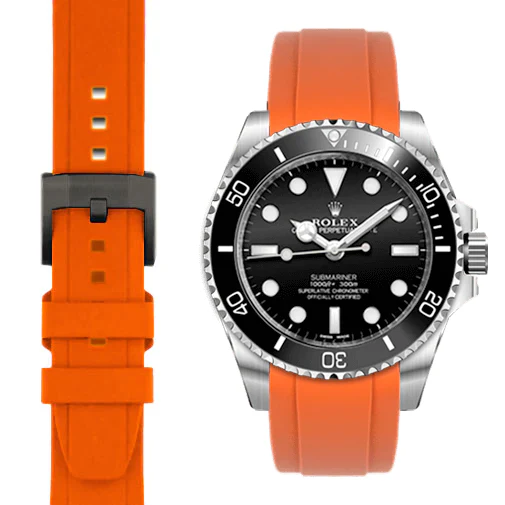 Curved End Rubber Strap for Rolex Submariner No-Date with Tang Buckle - Image 62