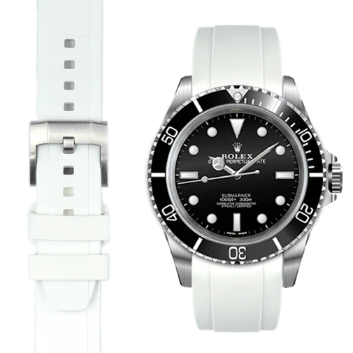 Curved End Rubber Strap for Rolex Submariner No-Date with Tang Buckle - Image 71
