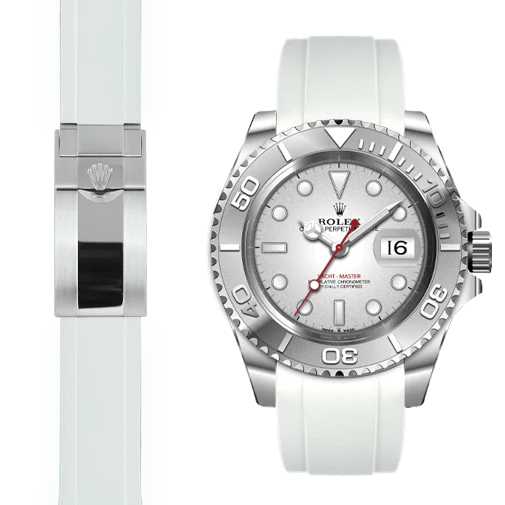 Curved End Rubber Strap for Rolex Yacht-Master Deployant - Image 7