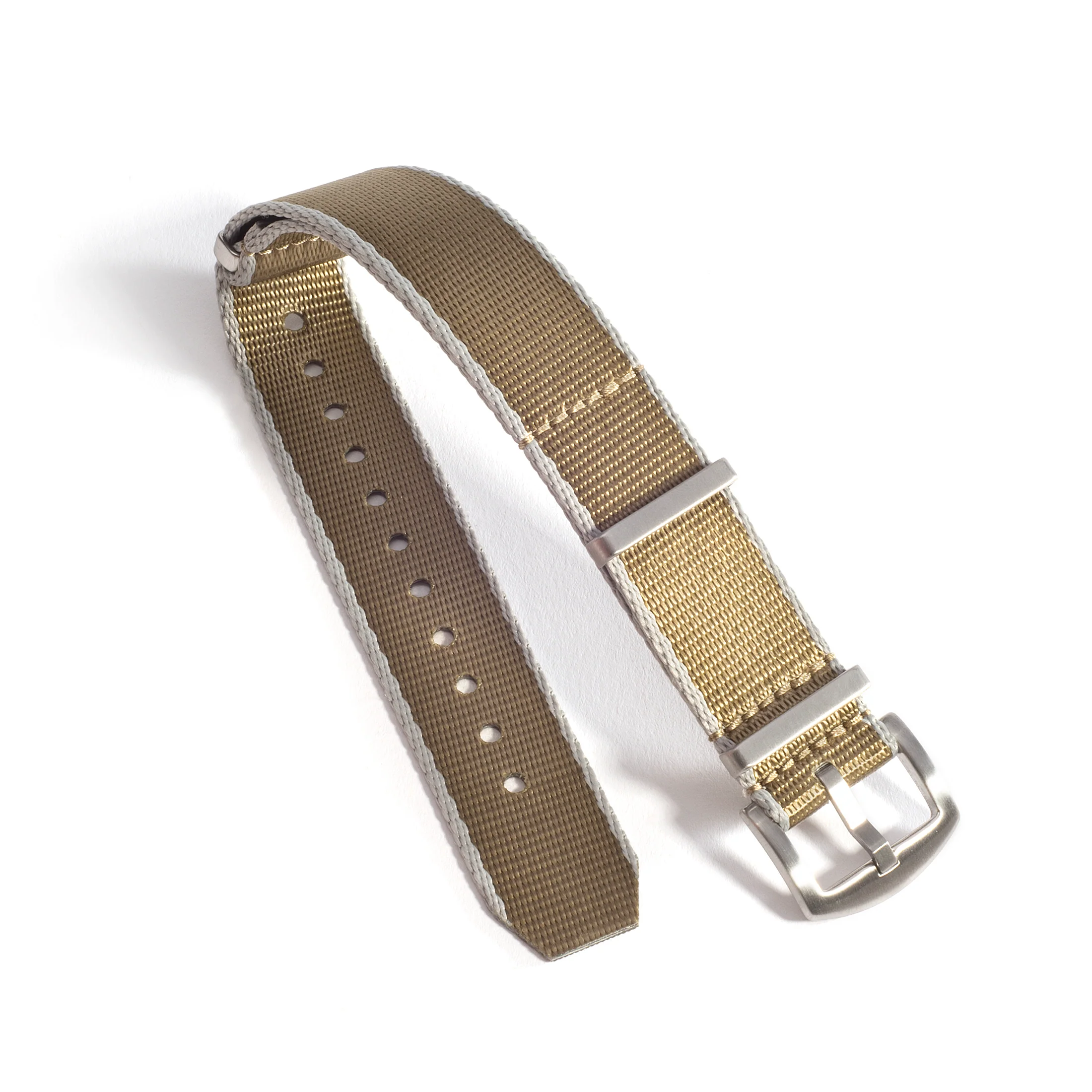 Everest Khaki & Grey Nylon Watch Band - Image 3