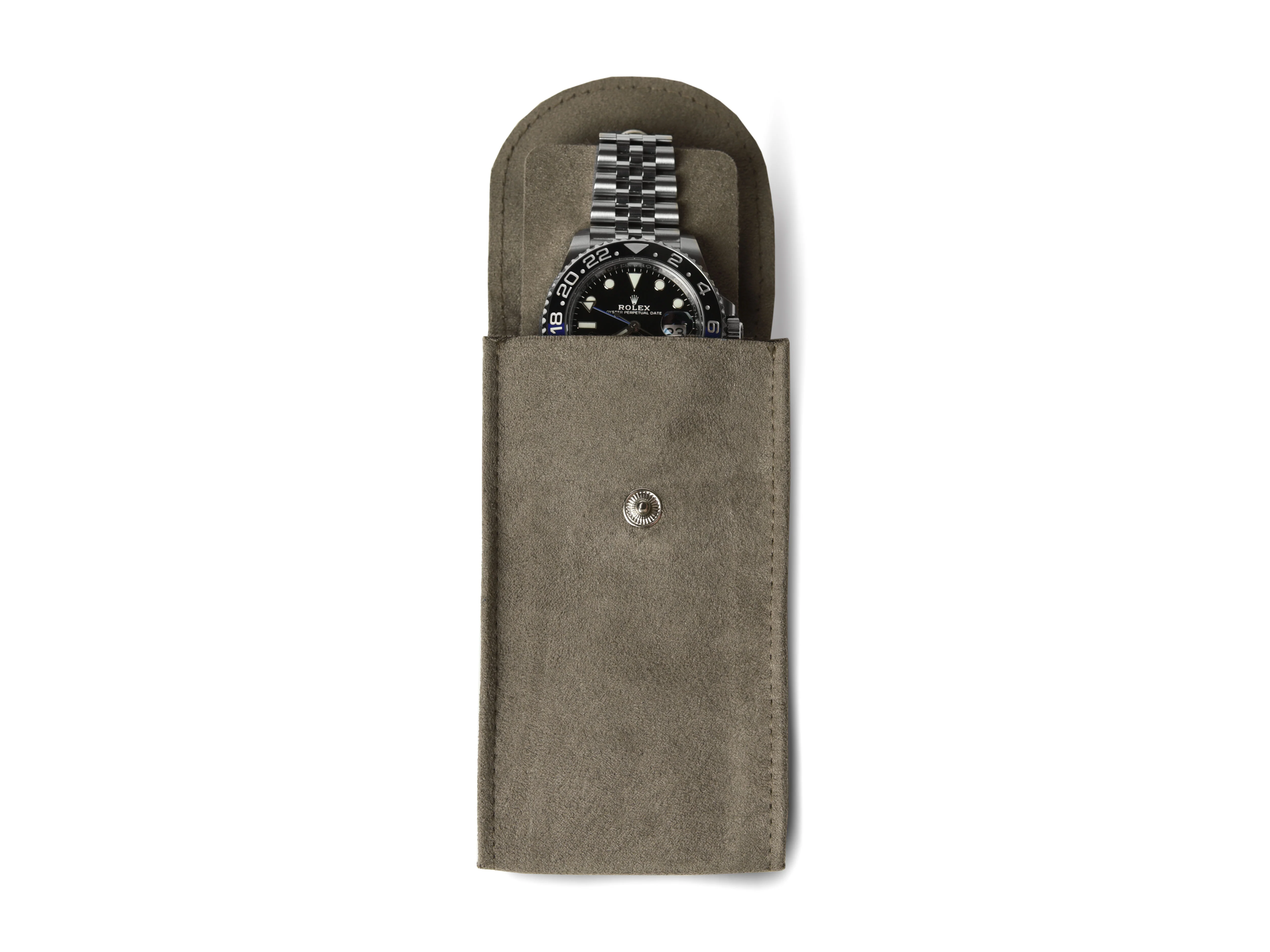Microfiber Watch Storage & Travel Pouch for Metal Bracelet Watches - Image 3