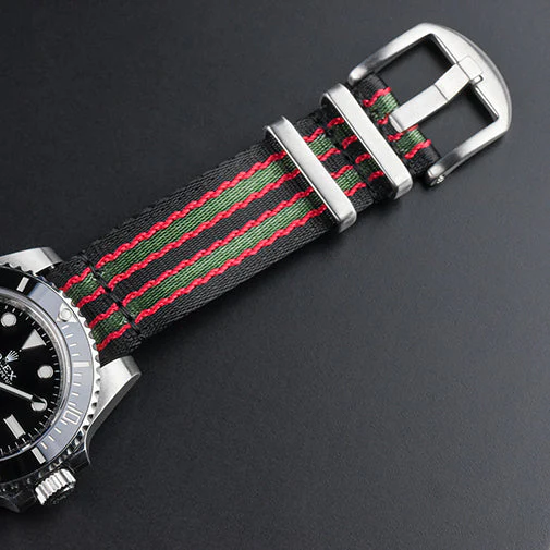 Everest Vintage Bond Black Nylon Watch Band - Image 5