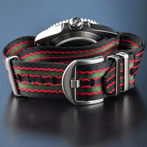 Everest Vintage Bond Black Nylon Watch Band - Image 6