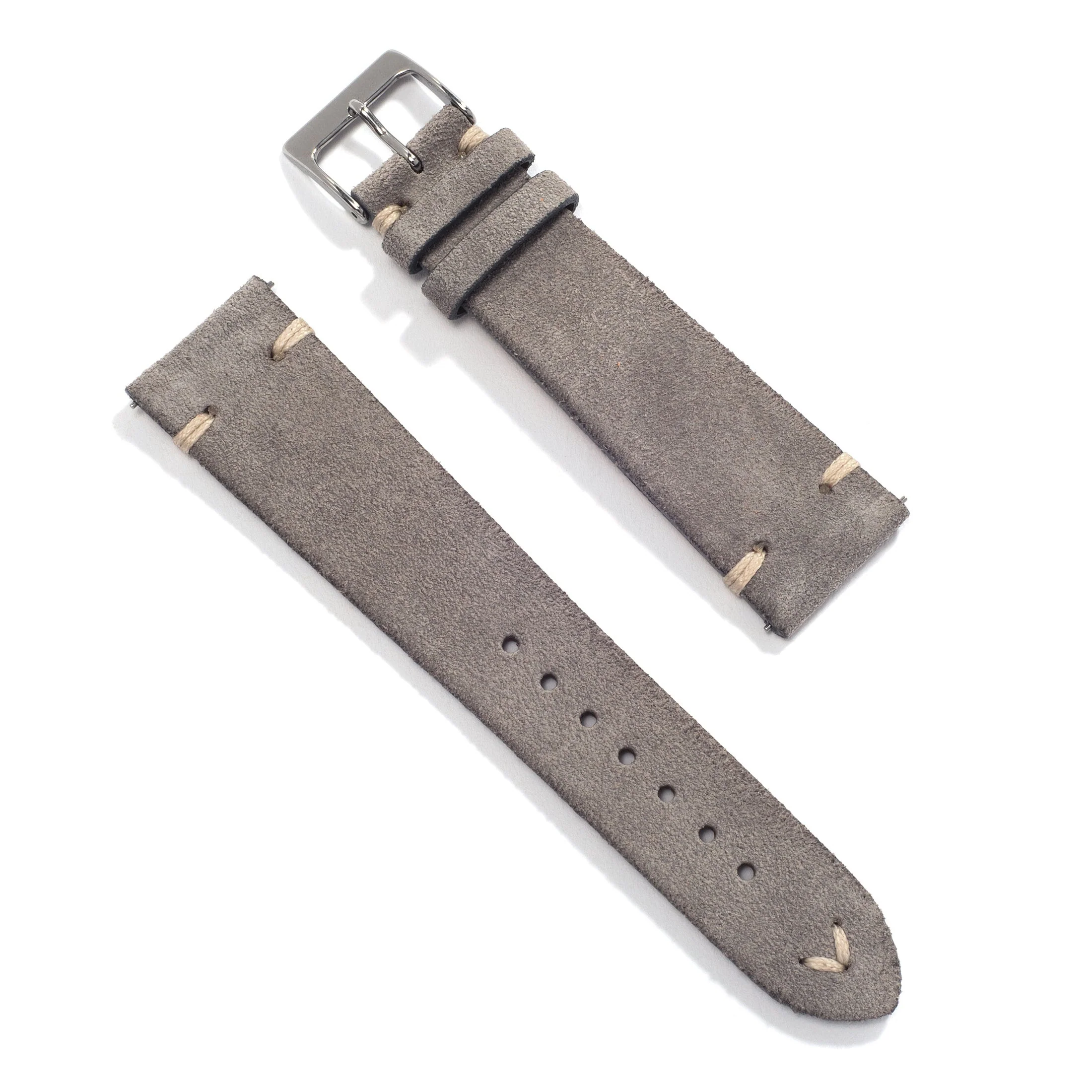UNIVERSAL GRAY VINTAGE UNIVERSAL LEATHER WATCH STRAP - Image 4