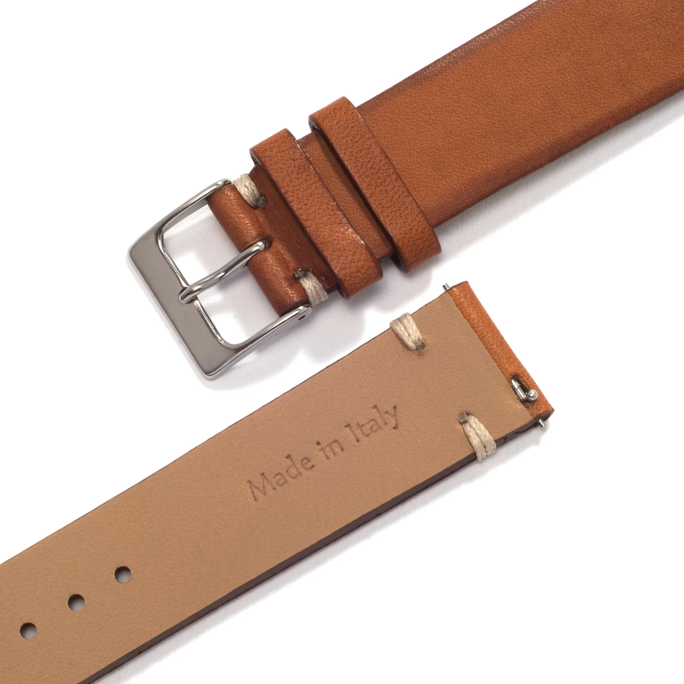 UNIVERSAL HAZELNUT VINTAGE UNIVERSAL LEATHER WATCH STRAP - Image 3