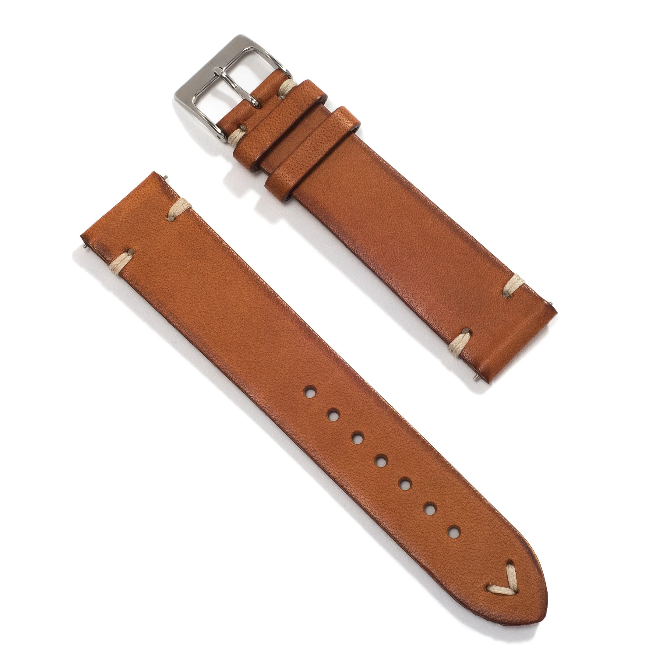 UNIVERSAL HAZELNUT VINTAGE UNIVERSAL LEATHER WATCH STRAP - Image 4
