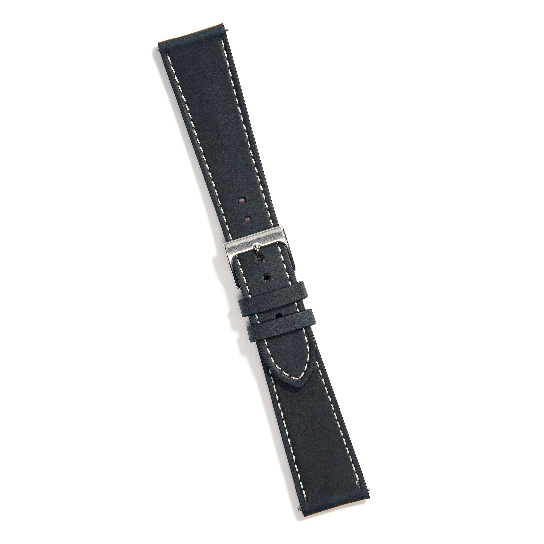 UNIVERSAL NAVY UNIVERSAL LEATHER WATCH STRAP - Image 2