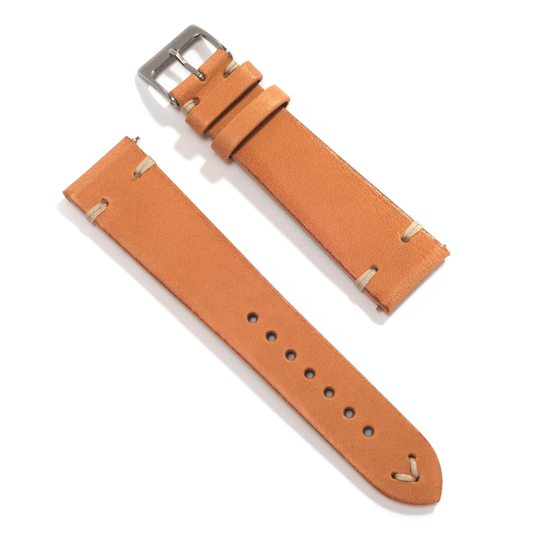 UNIVERSAL TAN VINTAGE UNIVERSAL LEATHER WATCH STRAP - Image 4