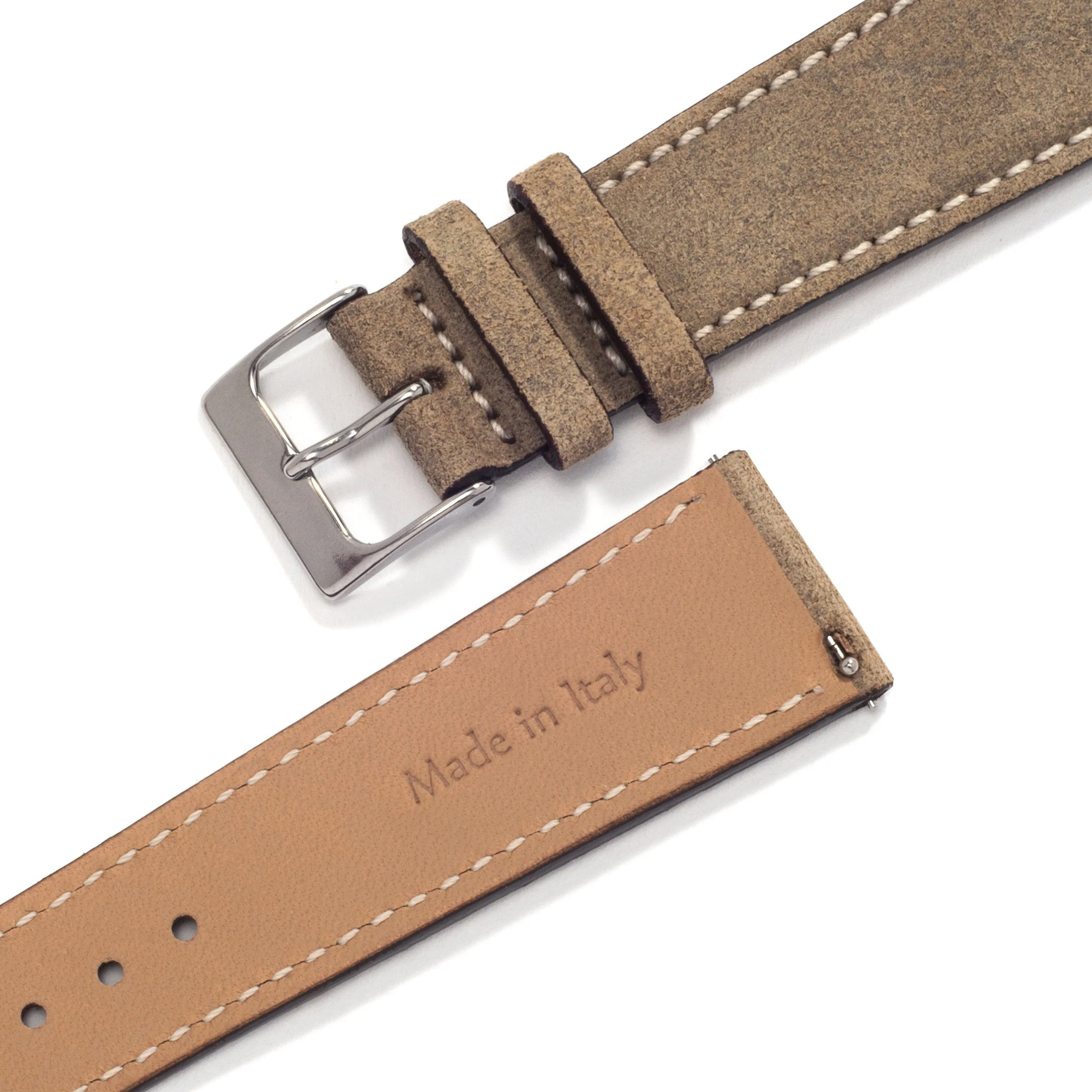 UNIVERSAL TAUPE UNIVERSAL LEATHER WATCH STRAP - Image 3
