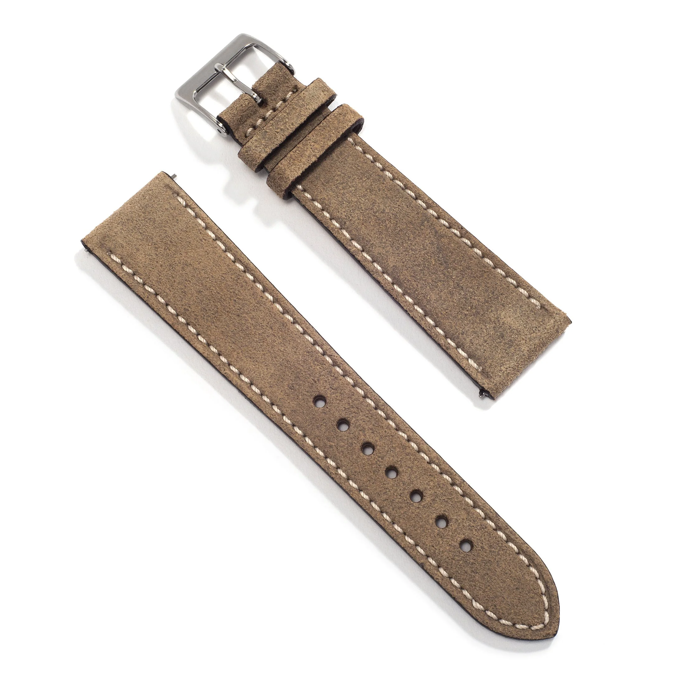 UNIVERSAL TAUPE UNIVERSAL LEATHER WATCH STRAP - Image 4