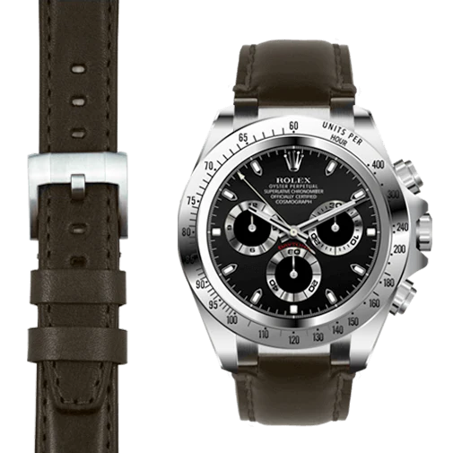 Steel End Link Leather Strap for Rolex Daytona with Tang Buckle - Image 15