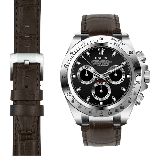 Steel End Link Leather Strap for Rolex Daytona with Tang Buckle - Image 23