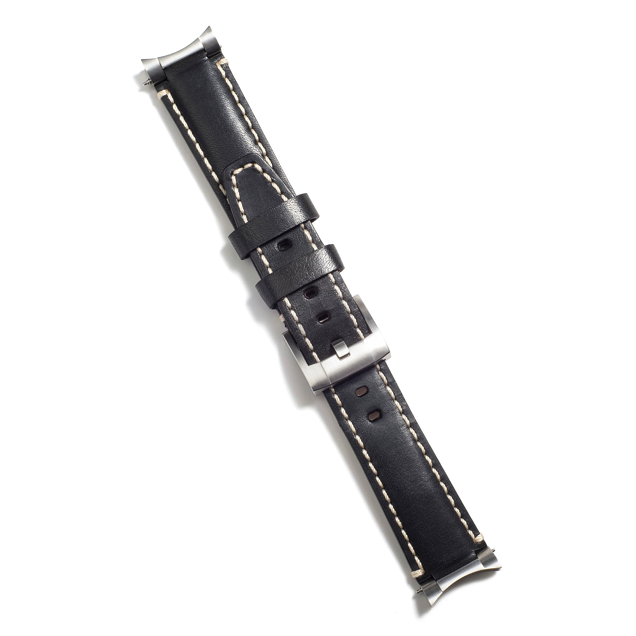 Steel End Link Leather Strap for Rolex Ceramic Daytona with Tang Buckle - Image 10