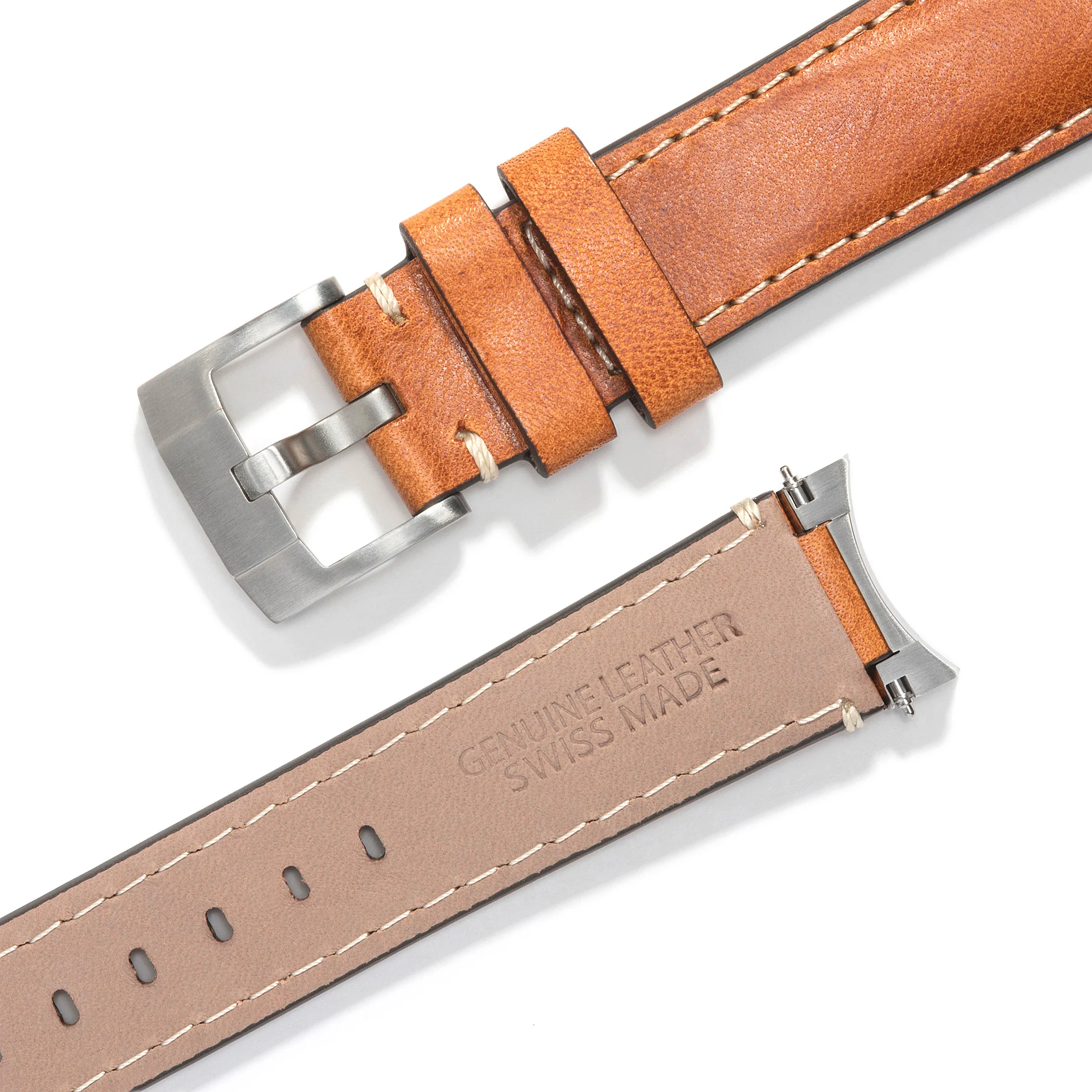Steel End Link Leather Strap for Rolex Ceramic Daytona with Tang Buckle - Image 13