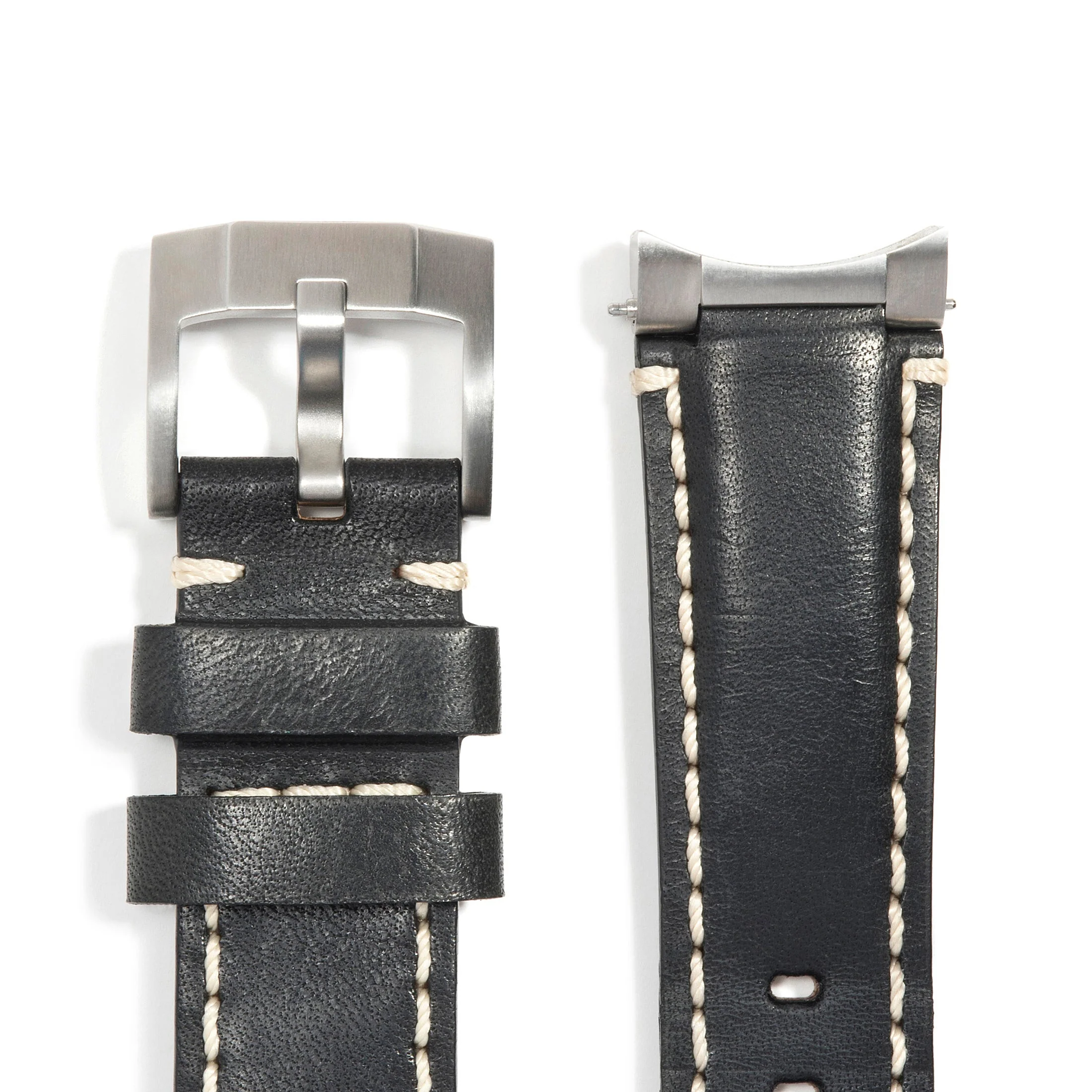 Steel End Link Leather Strap for Rolex Explorer II with Tang Buckle - Image 9