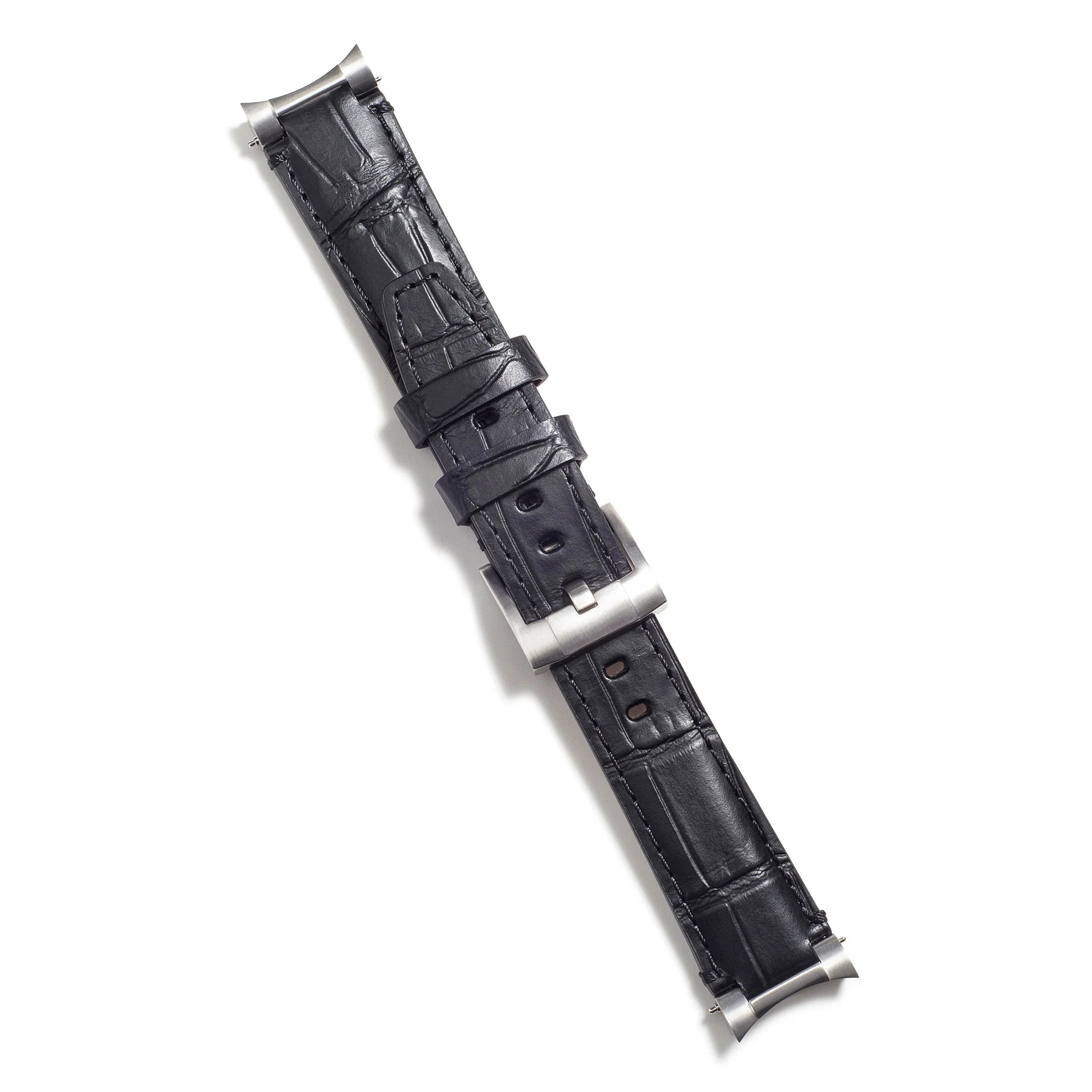 Steel End Link Leather Strap for Rolex GMT Master I & II with Tang Buckle - Image 27