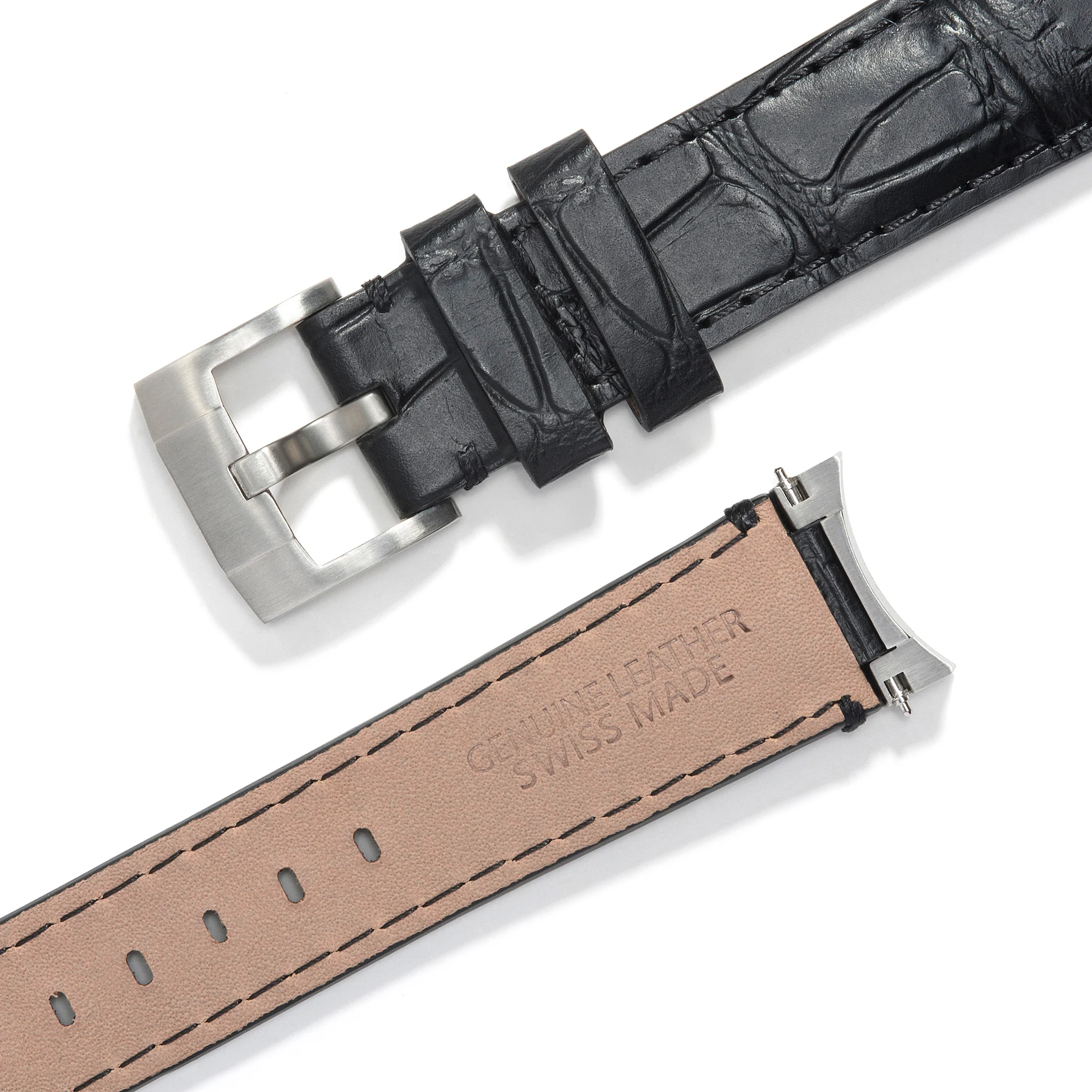 Steel End Link Leather Strap for Rolex Oyster Perpetual 39mm with Tang Buckle - Image 21
