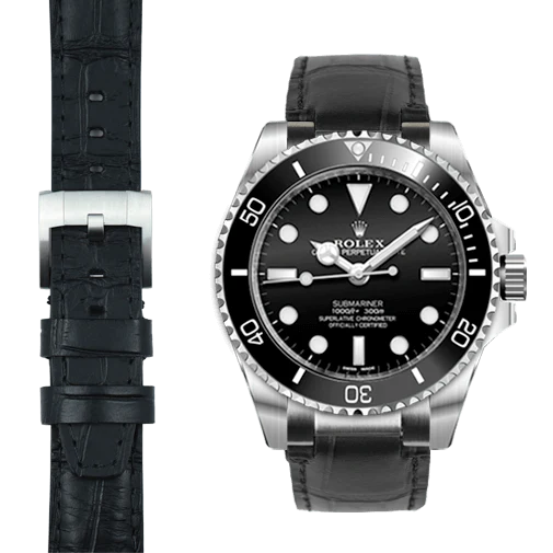 Steel End Link Leather Strap System for the Rolex Sub Ceramic No-Date - Image 20