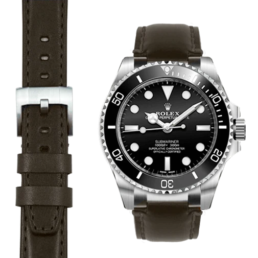 Steel End Link Leather Strap System for the Rolex Sub Ceramic No-Date - Image 24